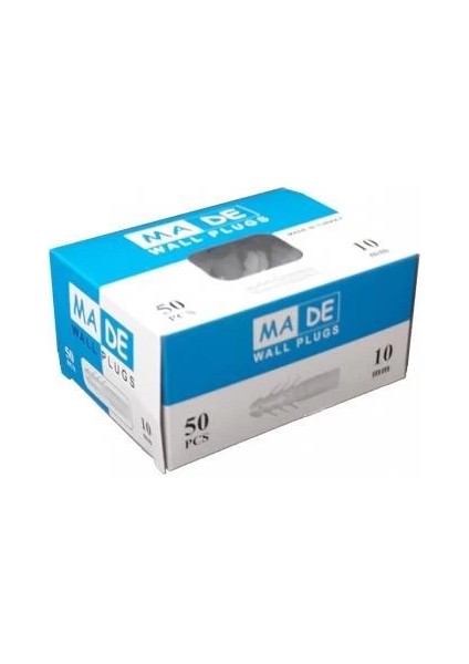 Made 10 mm Plastik Dubel 50 Adet