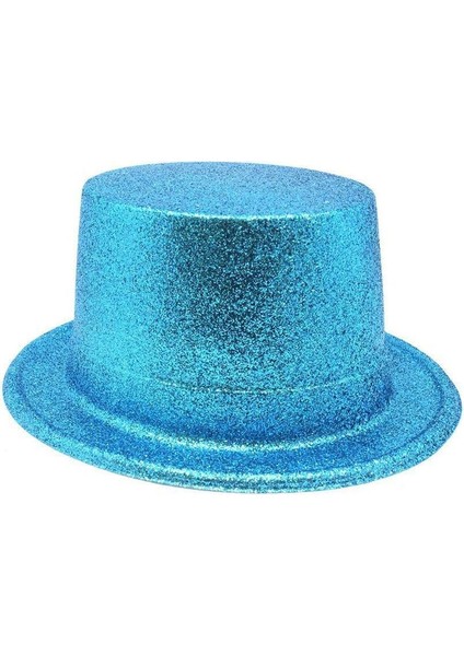 Bfs Floresan Mavi Renk Simli Uzun Fötr Melon Şapka 12 cm fiyatları