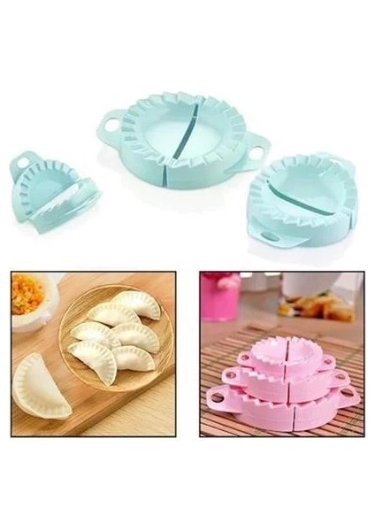 Bfs 3lü Çiğ Börek Kurabiye Hamur Işi Ravioli Kesme Kalıbı Aparatı