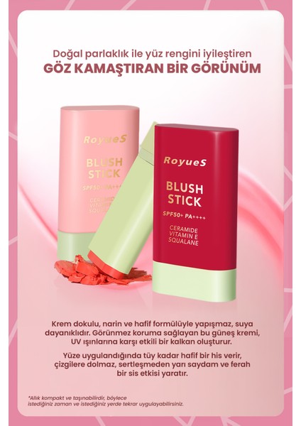 Nemlendiricili Stick Krem Allık Yumuşak ve Yüksek Pigmentasyon