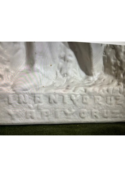 Sümerbank Seramikten Atatürk Büstü 20 cm 13,5 cm 11,5 cm Ölçülerinde