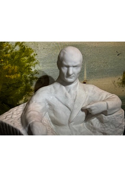 Sümerbank Seramikten Atatürk Büstü 20 cm 13,5 cm 11,5 cm Ölçülerinde