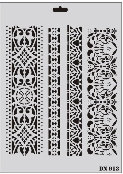 Bfs Rich Dantel Seri DN-913 Stencil 35X25 cm