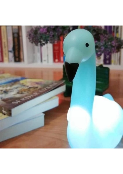 Bfs Dekoratif Işık Altında Renk Değiştiren Pilli Kuğu Gece Lambası