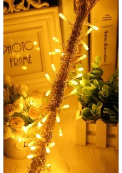 Bfs 10 Metre 100 Ledli 8 Fonksiyonlu Dekoratif Lambader Sarı Lamba