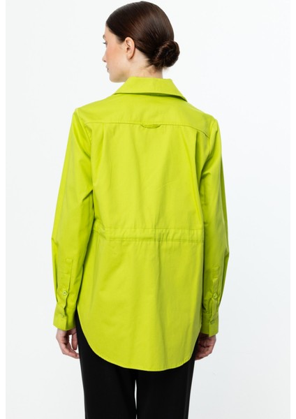 Beli Bağcıklı Pamuklu Ceket Fıstık Yeşili 52501 modelleri