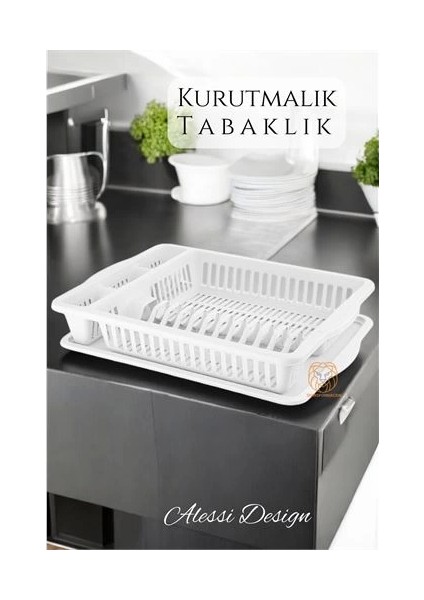 Bfs Bulaşık Durulama Sepeti Tabaklık Bulaşık Kurutmalık Beyaz Alessi