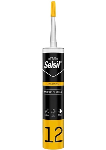 Selsil 12 Ayna Silikonu Şeffaf 280 ml