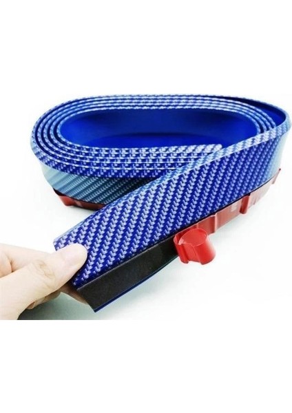 Bfs Mavi 2,5 Metre Araba Oto Ön Tampon Koruyucu Kauçuk Pratik Tampon Şerit Bant Döşeme Kiti