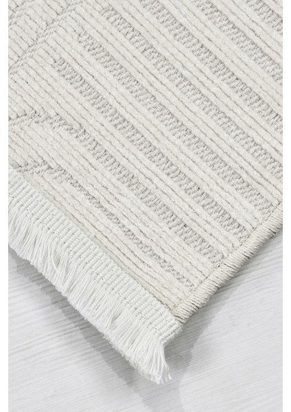 Revna Ekru Yıkanabilir Halı – Kaydırmaz Taban, Pamuk Dokuma, Salon, Çocuk Odası, Mutfak, Koridor Için Uygun