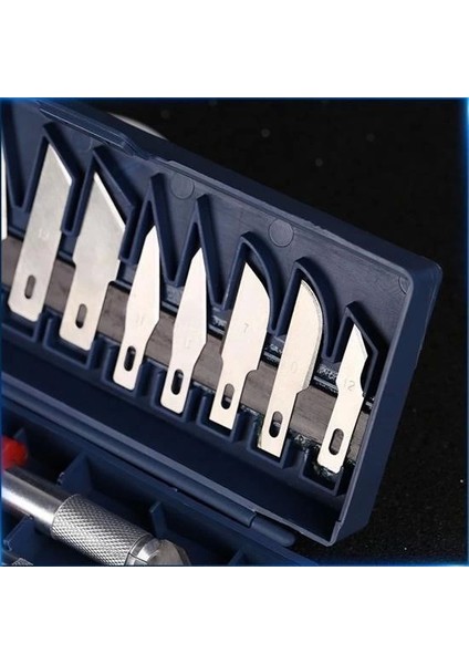 Bfs Zanaat 16 Parça Hobi Gravür Ahşap Heykel Çömlek Oyma Şekil Verme 13 Maket Bıçak Neşter Seti