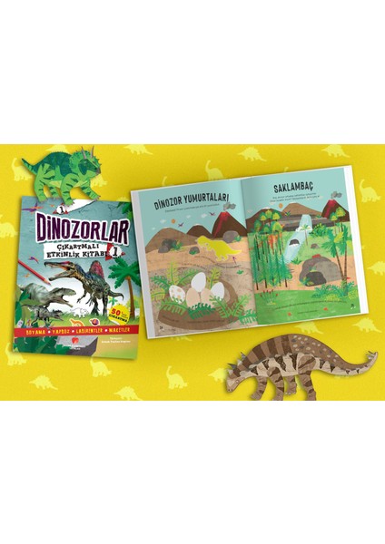 Dinozorlar Çıkartmalı Etkinlik Kitabı 1 - Penny Worms fiyatları