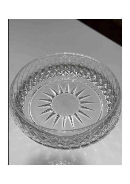 Desenli 24 cm Cam Salata Sunum Kasesi fiyatları