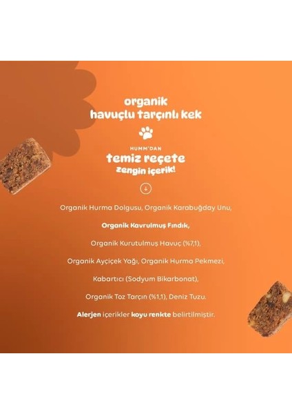 Bfs Humm Organik Havuçlu Tarçınlı Vegan Kek 30 gr fırsatları