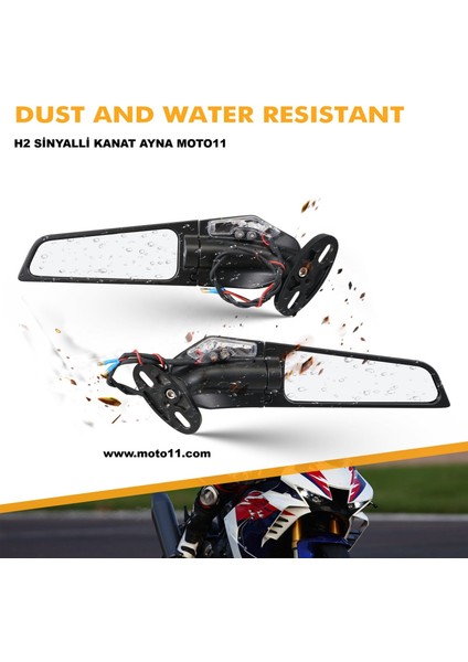 Cbr 125 Cbr 250 Cbr 600RR Cbr 1000RR H2 Sinyalli Katlanır Ayna | MOTO11 fırsatları