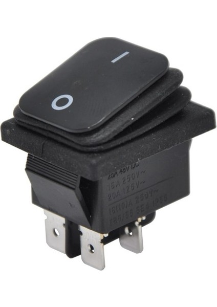 Geniş Işıksız Anahtar Körüklü Siyah - 10 Adet