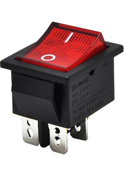 Geniş Işıklı Anahtar Kırmızı - 20 Adet