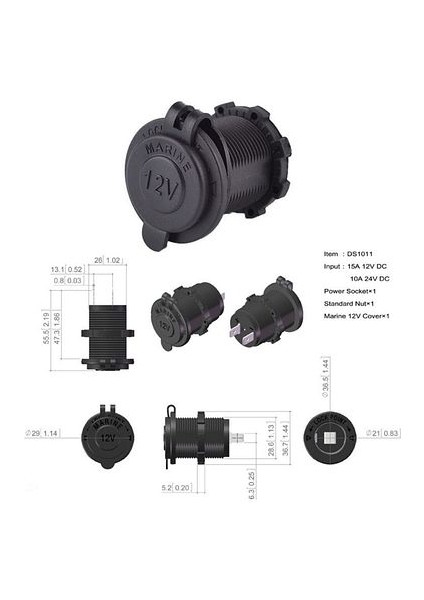 Pano Tip Çakmak Soketi -3 Adet modelleri
