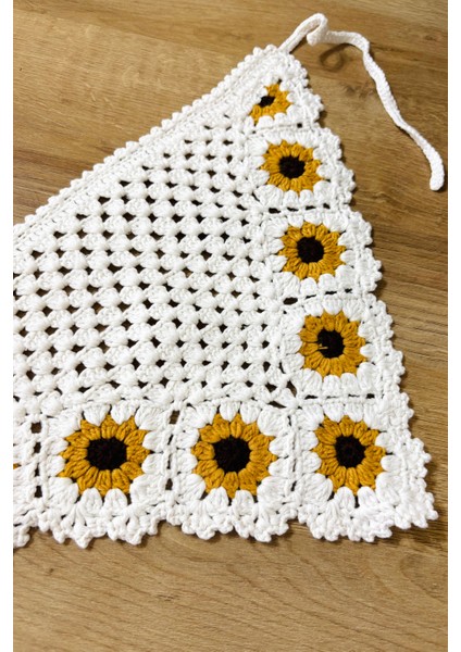 Örgü Ayçiçeği Bandana - Kadın Veya Kız Çocuk fırsatları