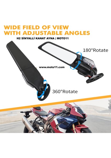 Yzf R25 R1 R6 H2 Sinyalli Katlanır Ayna | MOTO11 fırsatları