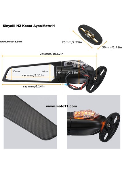 Yzf R25 R1 R6 H2 Sinyalli Katlanır Ayna | MOTO11 indirimleri