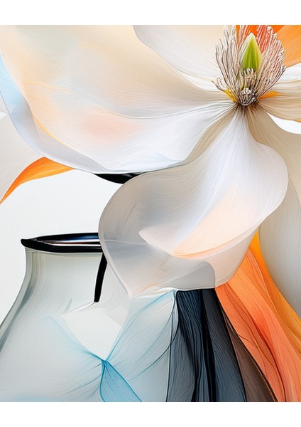 Metal Çerçeveli Gerçek Camlı Tablo - Dijital Baskı - Manolya fiyatları