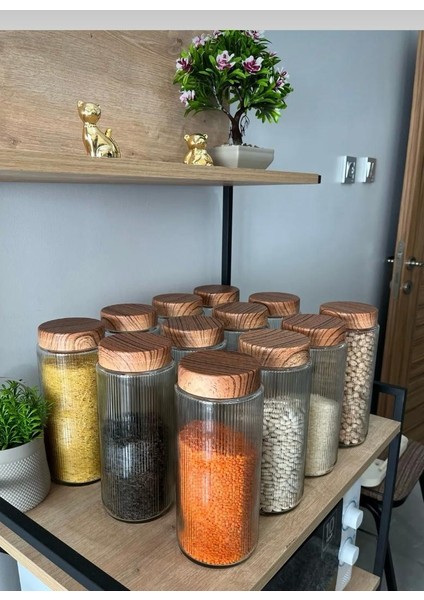 12 Adet 1.5 Litrelik Cam Kavanoz -Büyük Boy Erzak Saklama Seti fiyatları