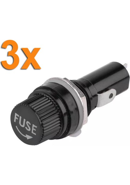 5X20 Panel Tipi Cam Sigorta Yuvası - 3 Adet modelleri