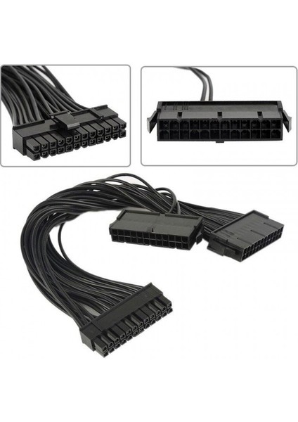 24 Pin Atx Dual Psu Power Supply Çoklayıcı Kablo Anakart Mining Kablosu fiyatları