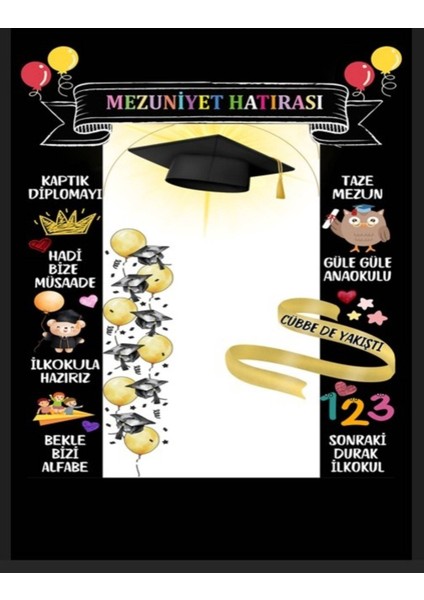 Mezuniyet Hatırası, Dönem Bitti,okul Etkinlik, Kumaş Pano 150X200