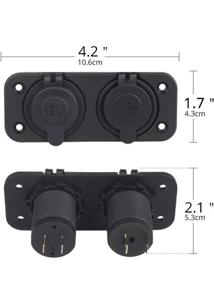Pano Tip Çakmak Soketi Kulaklı Ikili modelleri