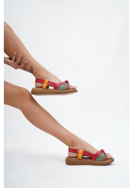 Tarçın Hakiki Deri Günlük Kadın Sandalet Ayakkabı TRC61-1841 fiyatları