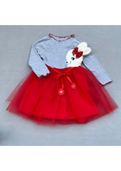 Sevimli Pelüş Tavşan Desenli Çocuk Tütü Elbise modelleri