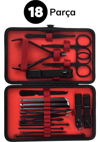 Bfs 18 Parça Çanta Tipi Manikür Pedikür Tırnak Bakım Seti