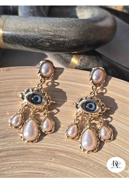 - Serenya Göz Inci Detay Kadın Küpe (KOD-223)