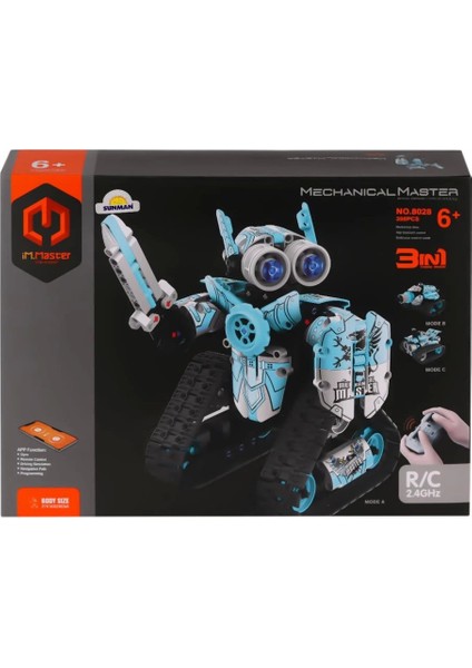 Bfs 8028 Imm Mekanik Master Kumandalı Robot Araba Blokları 3ın1 398 Parça modelleri