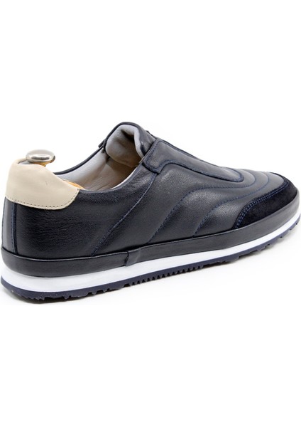 Hakiki Deri Günlük Sneaker Spor Lacivert Erkek Ayakkabı 25748 modelleri