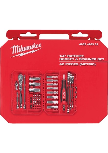 1/4'' Cırcır Tornavida Kollu Lokma Seti 42 Parça - 4932498382 modelleri