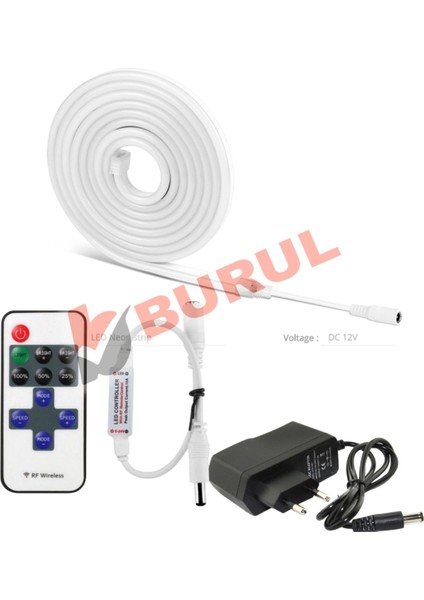 5 Metre Beyaz Işık Esnek Neon LED Şerit Dimmer Kumandalı Dekoratif Aydınlatma Seti SB-6537 fiyatları