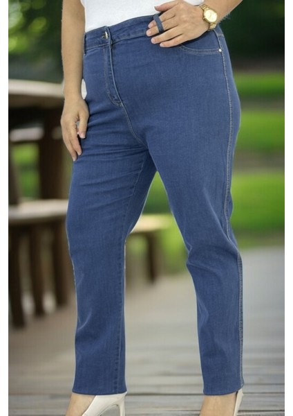 Boru Paça Ful Likralı Büyük Beden Jean Kot Pantolon fiyatları