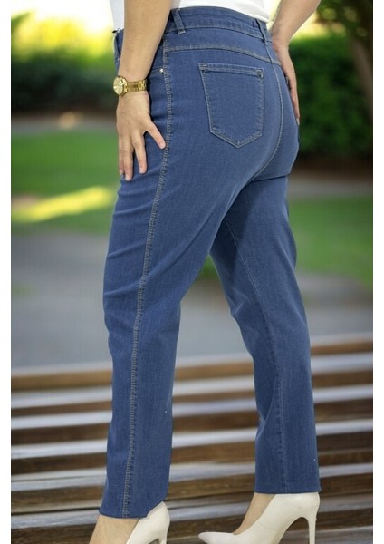 Boru Paça Ful Likralı Büyük Beden Jean Kot Pantolon modelleri