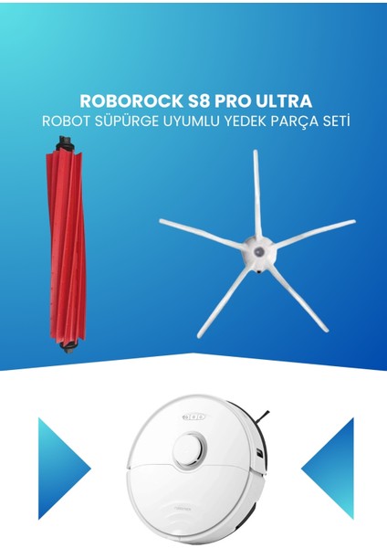 Roborock S8 Pro Ultra Robot Süpürge Uyumlu Yedek Parça Seti - B