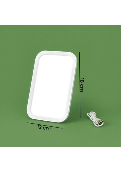 Şarjlı Led Ayna - Beyaz - 18x12 cm indirimleri