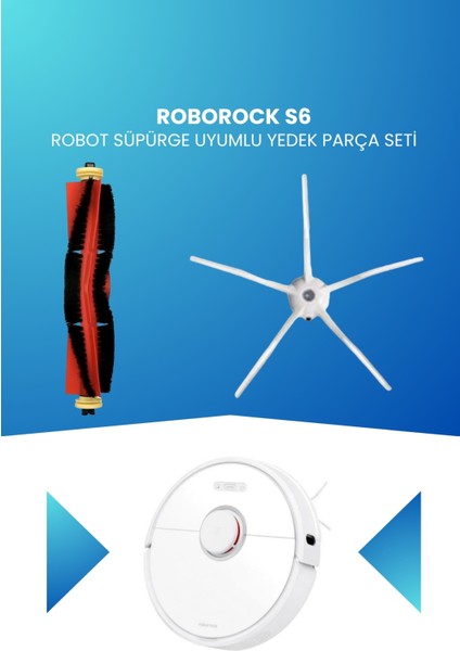 Roborock S6 Robot Süpürge Uyumlu Yedek Parça Seti - B