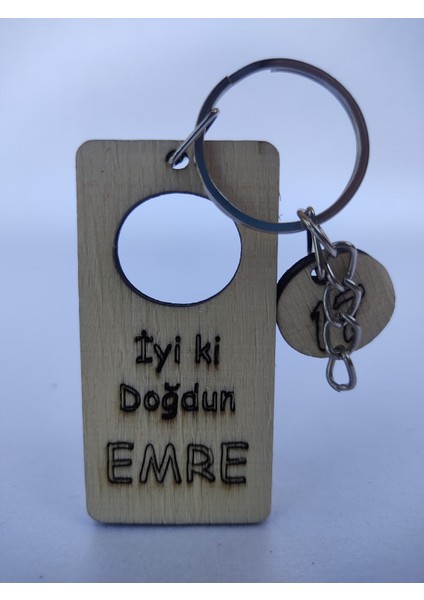 Kişiye Özel Yazılı Ahşap Anahtarlık – İYİKİ DOĞDUN Detaylı Lazer Kesim – Kavak Kontraplak