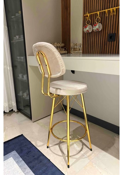 Yeni Dolce Bar Sandalyesi 65 cm Kırık Beyaz Gold.90 Cmden 99 Cm’e Kadar Olan Ada&masalara Uyumlu. fiyatları