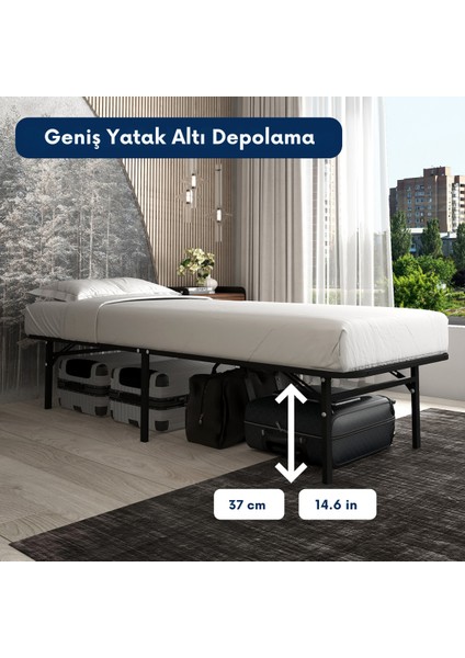 Smart Base Tek Kişilik Katlanır Metal Karyola fırsatları