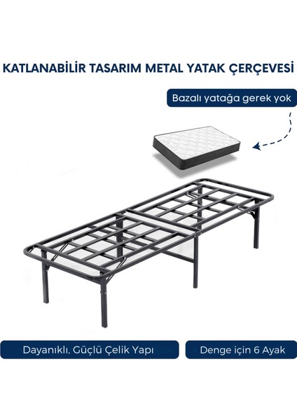 Smart Base Tek Kişilik Katlanır Metal Karyola indirimleri