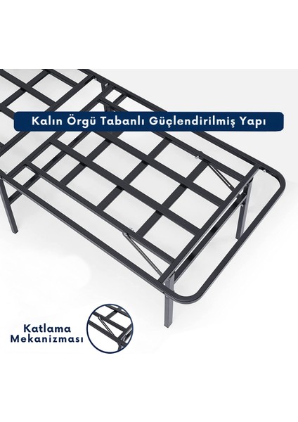Smart Base Tek Kişilik Katlanır Metal Karyola