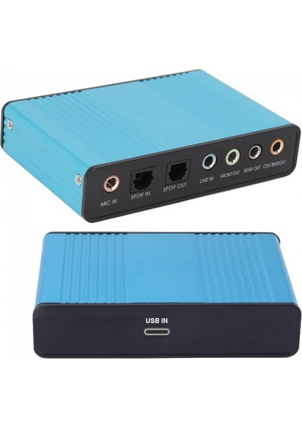 USB Type C 2.0 Harici Ses Kartı 6 Kanal 5.1 USB Optik Harici Ses Kartı
